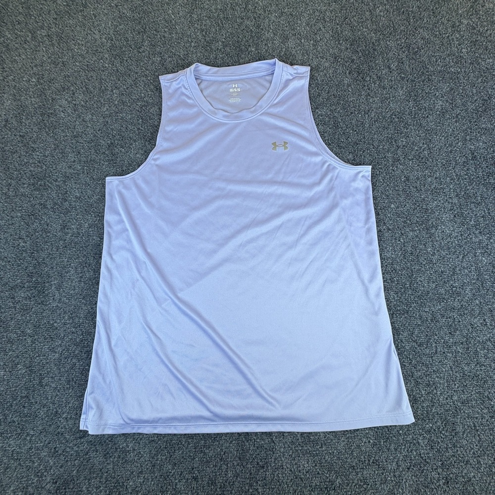 Under‎ Armour Velociti Tank Top Womens Large Purple Training Athletic Round Neck